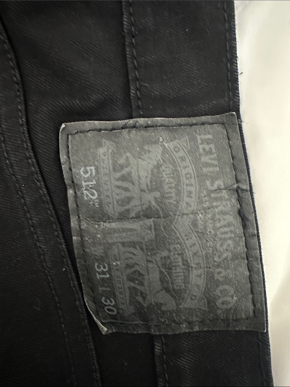 Men's Slim Straight Black Jeans - Picture 3 of 5